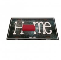 Kansas Home State Outline Metal License Plate