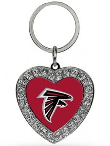 Atlanta Falcons Bling Rhinestone Heart Keychain