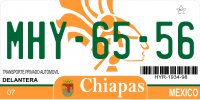 Mexico Chiapas Photo License Plate