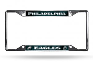 Philadelphia Eagles EZ View Chrome License Plate Frame