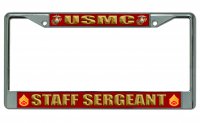 USMC Staff Sergeant Photo License Plate Frame