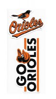 Baltimore Orioles Double Up Die Cut Vinyl Stickers