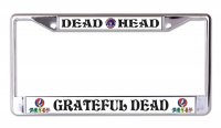 Grateful Dead Dead Head Chrome License Plate Frame