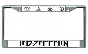 Led Zeppelin Logo Chrome License Plate Frame