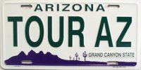 Arizona Tour AZ License Plate