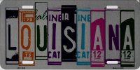 Louisiana Cut Style Metal License Plate