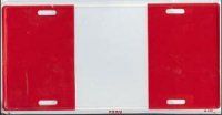 Peru Flag License Plate