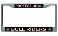 Professional Bull Riders Chrome License Plate Frame