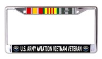 U.S. Army Aviation Vietnam Veteran Chrome License Plate Frame