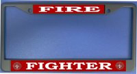 Fire Fighter Photo License Plate Frame