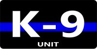 K-9 Unit Photo License Plate