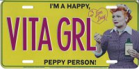 Lucy VITA GRL Photo License Plate