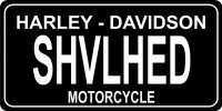 Harley-Davidson SHVLHED Motorcycle Photo License Plate
