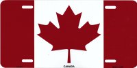 Canada Flag Metal License Plate