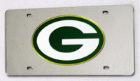 Green Bay Packers Silver Laser License Plate