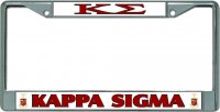 Kappa Sigma Chrome License Plate Frame