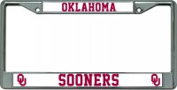 Oklahoma Sooners Chrome License Plate Frame