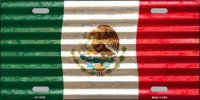 Mexico Flag Corrugated Metal License Plate