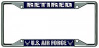 U.S. Air Force Retired Every State Chrome License Plate Frame