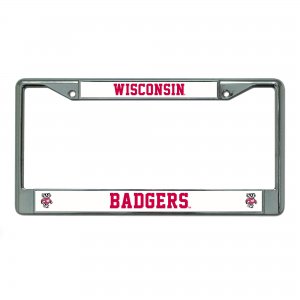 Wisconsin Badgers Chrome License Plate Frame