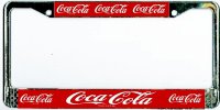 Coca-Cola Metal License Plate Frame