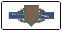 U.S. Army 1st Infantry Combat Photo License Plate