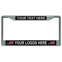 Custom Personalized Double Panel Chrome License Plate Frame