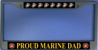 Proud Marine Dad Photo License Plate Frame