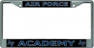 Air Force Academy Chrome License Plate Frame