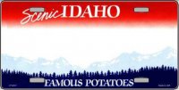 Idaho State Background Metal License Plate
