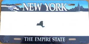 New York The Empire State Metal License Plate