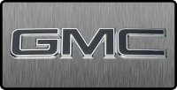 GMC Black Logo 3D Look Flat Photo License Plate