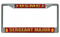 USMC Sergeant Major Photo License Plate Frame