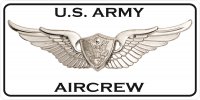 U.S. Army Aircrew Wings Photo License Plate