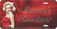 Marilyn Monroe America's Sweetheart Metal License Plate