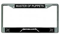 Metallica "Master Of Puppets" Chrome License Plate Frame
