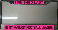 Fantasy Football League Photo License Plate Frame