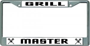 Grill Master Chrome License Plate Frame