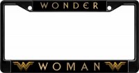 Wonder Woman Black License Plate Frame