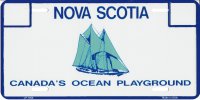 Nova Scotia Metal License Plate
