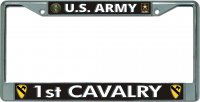 U.S. Army 1st Cavalry Chrome License Plate Frame