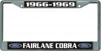 Ford Fairlane Cobra Chrome License Plate Frame