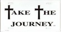 Take The Journey License Plate