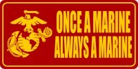Once A Marine Always A Marine Photo License Plate