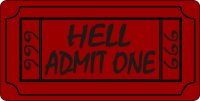 Hell Admit One Photo License Plate