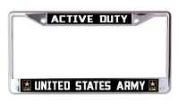 U.S. Army Active Duty Chrome License Plate Frame
