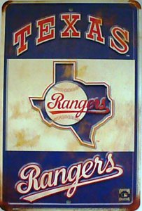 Texas Rangers  Retro Parking SIGN