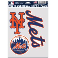 New York Mets 3 Fan Pack Decals