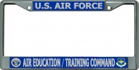 U.S. Air Force Air Education Training Command Chrome Frame