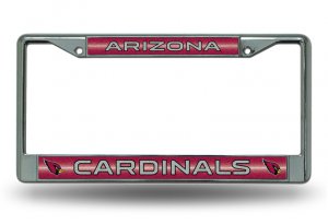 Arizona Cardinals Glitter Chrome License Plate Frame